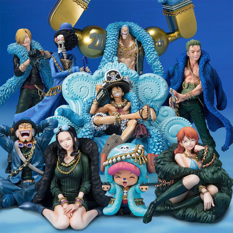 万代zero海贼王20周年纪念蓝衣华服路飞娜美索隆山治罗宾乔巴手弗兰奇