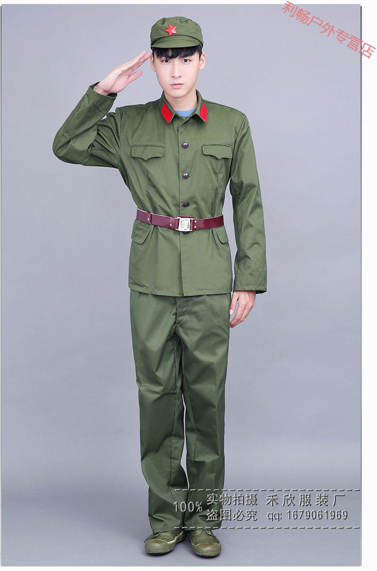 怀旧精品老式65式军干服士兵服越战涤卡的确良解放聚会绿军衣装套装