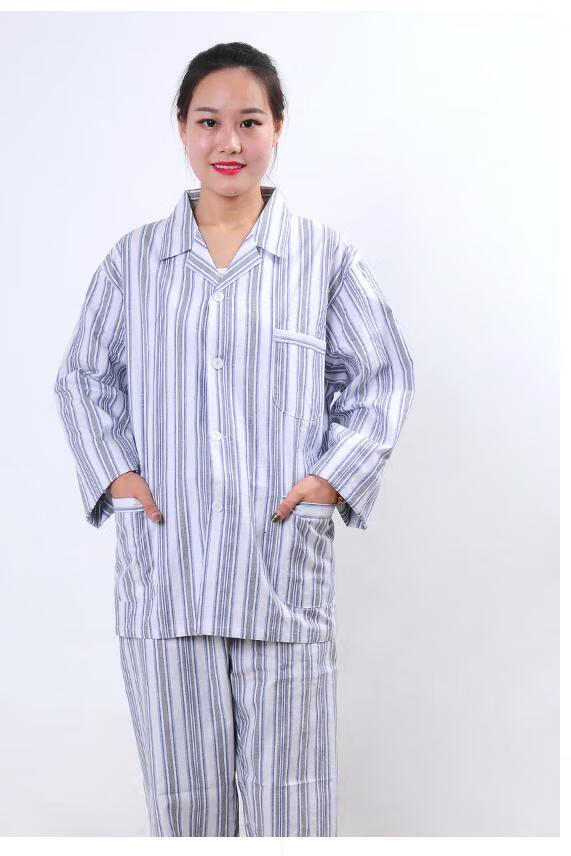 病号服病人装医院患者分体病员服睡衣夏男女长短袖全上衣裤子护理蓝