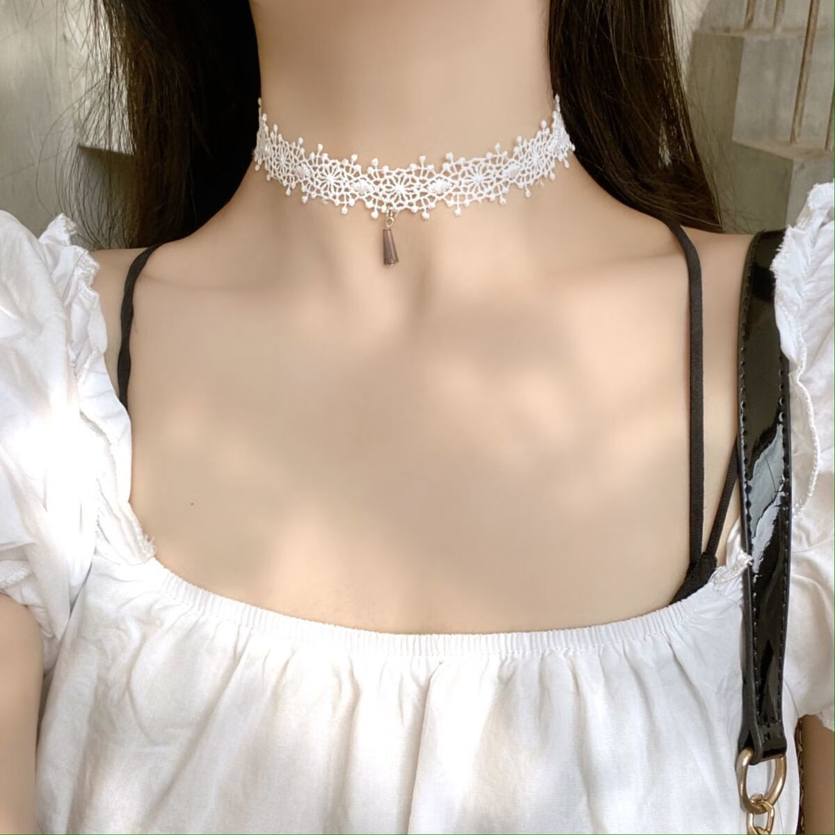 君吻 网红蕾丝项圈超仙颈链choker锁骨链女潮流性感百搭脖子颈链配饰