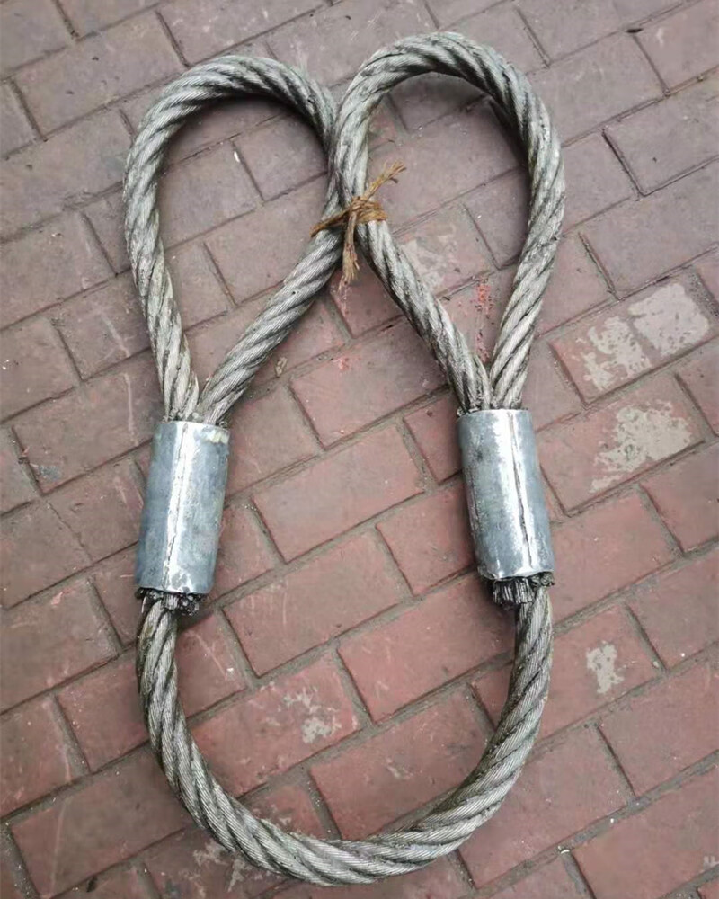 irovne 压制钢丝绳索具吊具插编铝合金起重钢丝绳拖车货车牵引钢丝绳