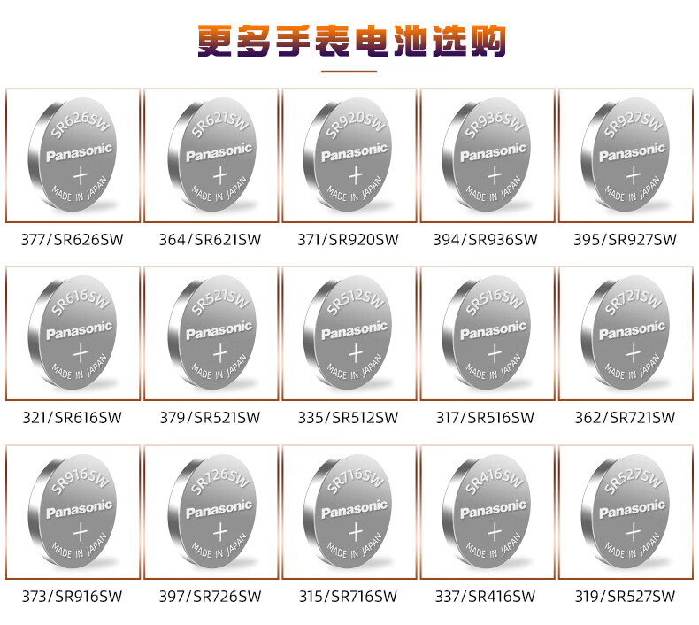 适用于手表电池sr626sw钮扣lr626/ag4/377a/sdw石英纽扣 377/sr626sw