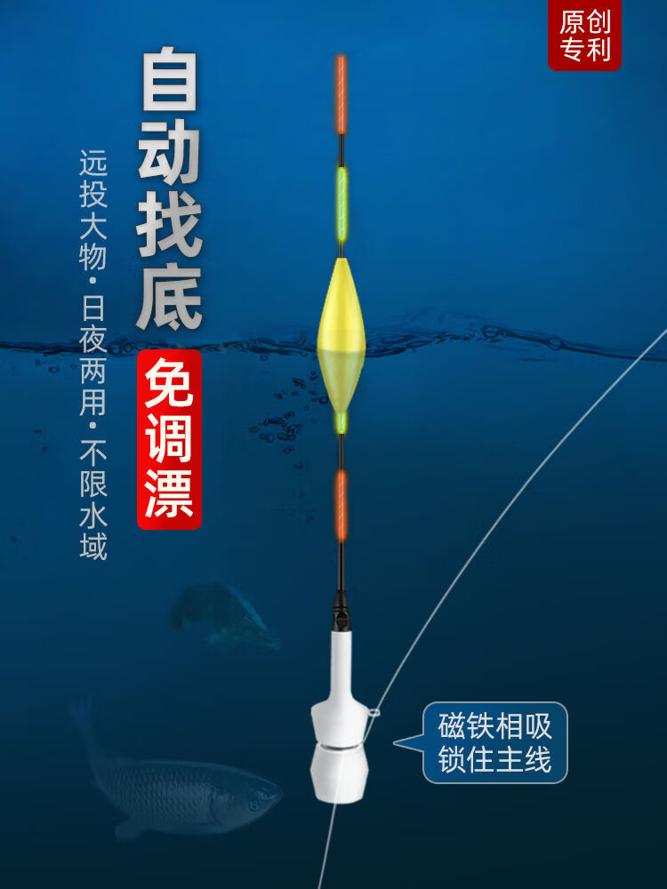 高靈敏浮漂套裝免調漂自動找底魚漂磯竿遠投滑漂大物釣魚神器路滑夜光