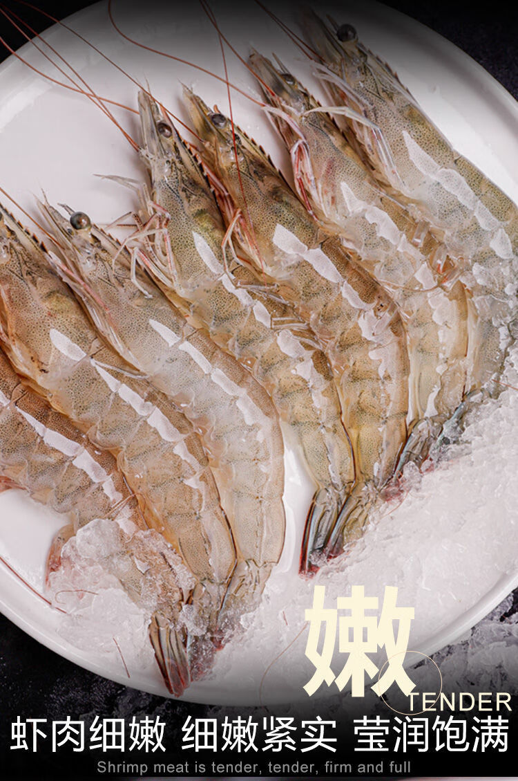 顺丰德邦青岛海捕大虾4斤青虾白虾冷冻虾海鲜水产基围虾新鲜青虾海捕