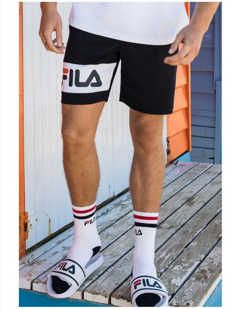 fila斐乐运动短裤男休闲五分裤2021夏季舒适时尚大logo抽绳腰带休闲