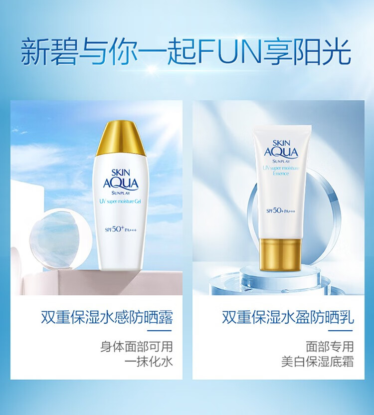 日本 ROHTO 樂敦 SKIN AQUA 水感保濕防曬精華SPF50+/PA++++80g