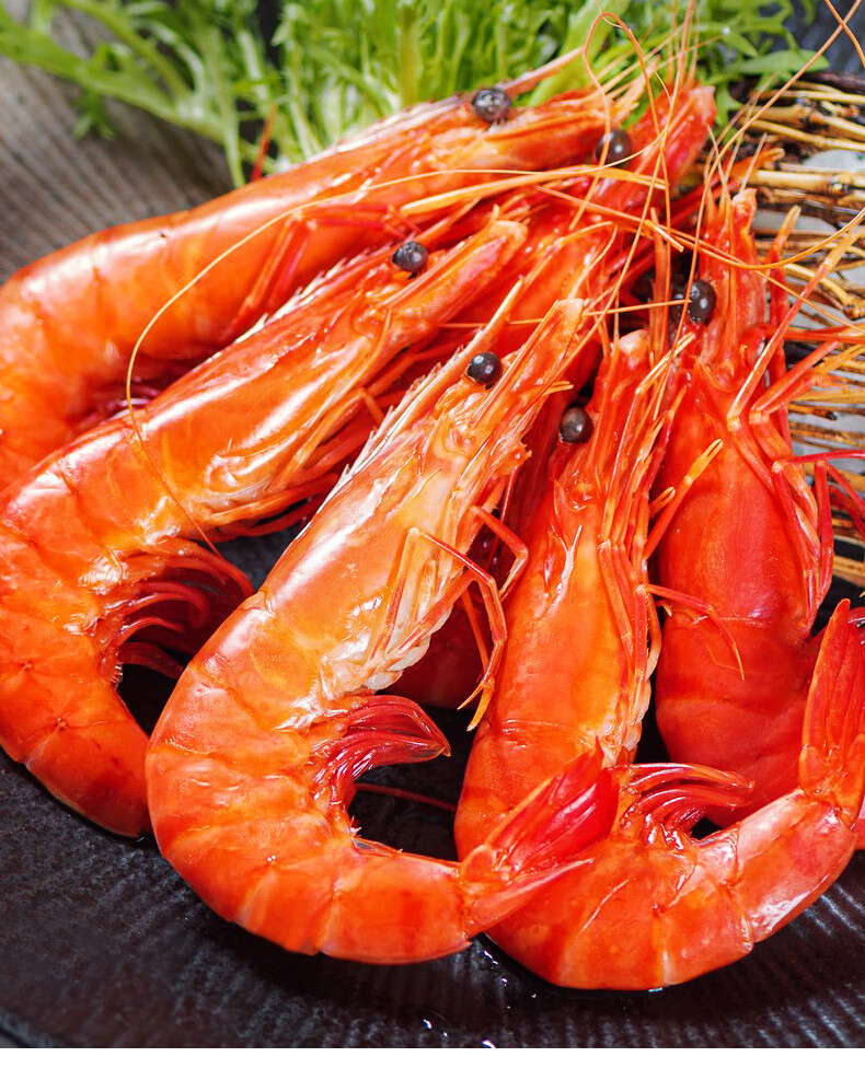 弹指鲜生熟冻黑虎虾毛重500g净虾350g活虾蒸煮速冻大虾熟虾特大号约