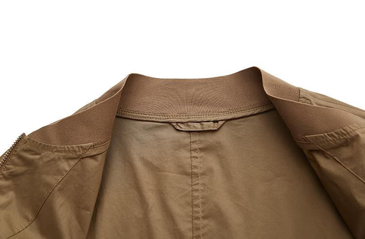 杰克琼斯秋季男休闲棉工装风棒球短款夹克外套220221510 e08深青棕色