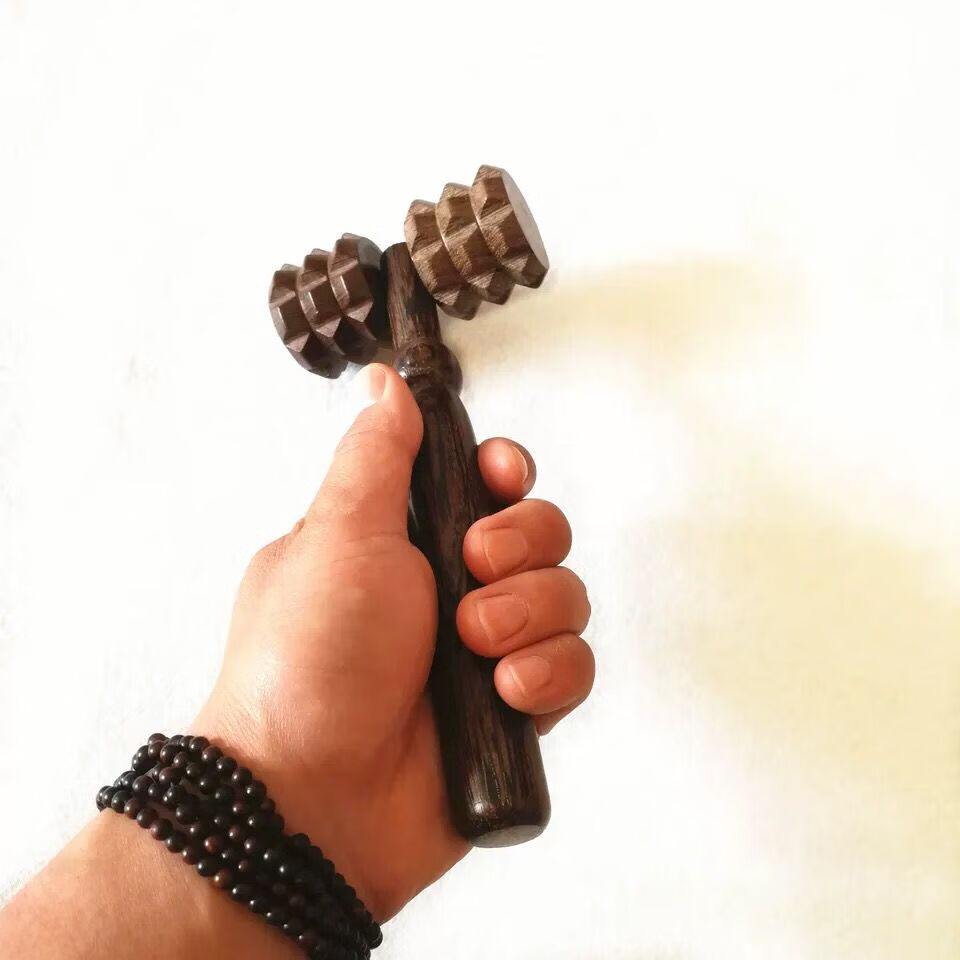 鸡翅木手动按摩器滚轮式按摩器脚底背部按摩器全身按摩器木质 鸡翅木