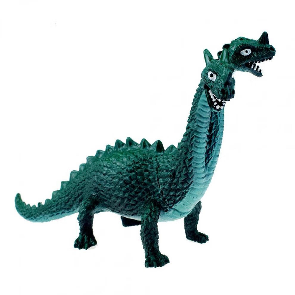 知鹿双头恐龙模型双头怪兽哥斯拉模型玩具儿童玩具模型礼物12款迷你小