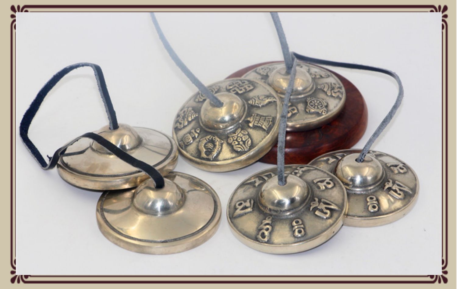 曲漾手工响铜碰铃碰钟响铃铜拔用品撞铃叮铛音疗瑜伽用多款光面款大号