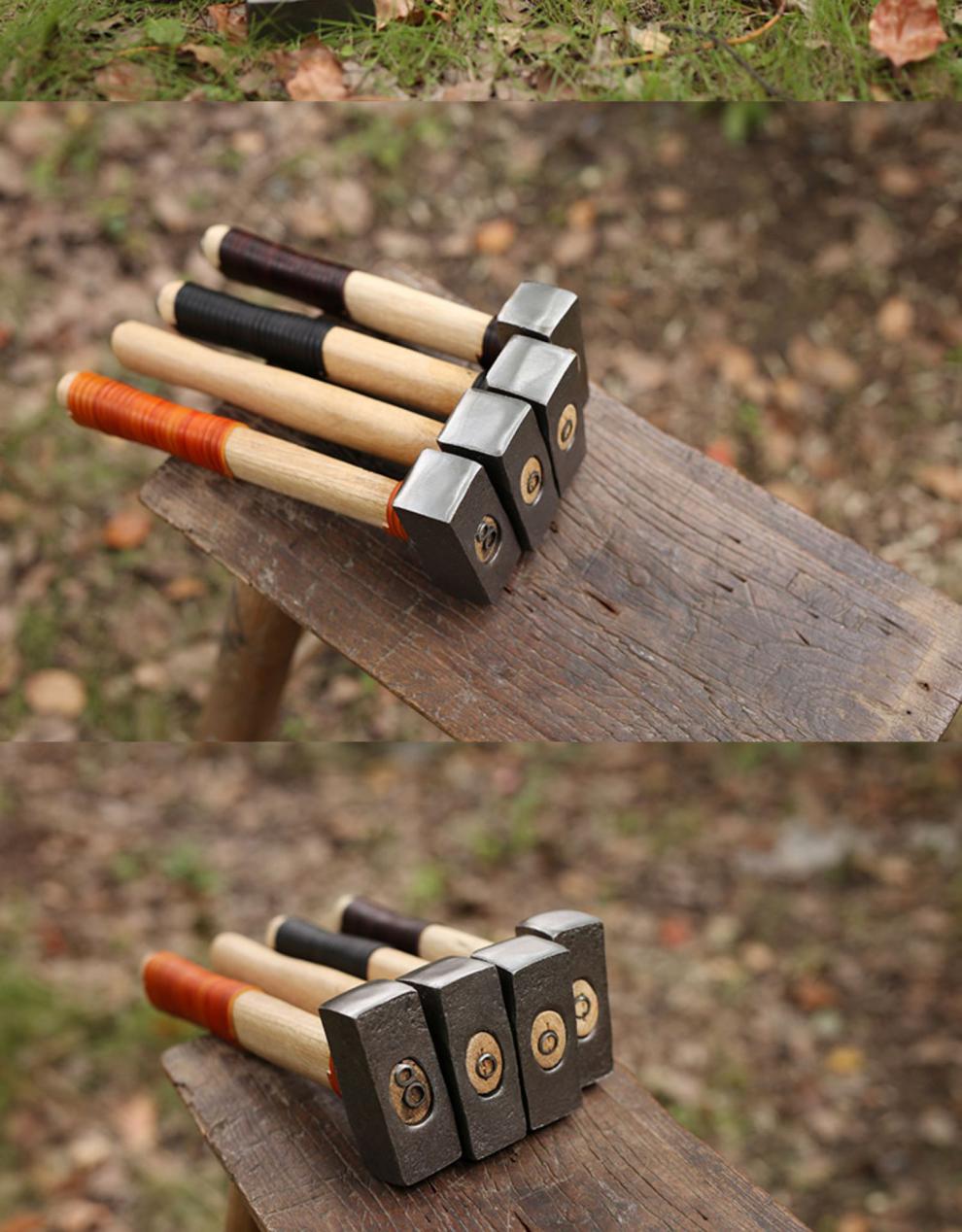 2022新款暴躁熊工匠榔头 g&b暴躁熊 工匠榔头锤子铁锤木柄木工羊角锤