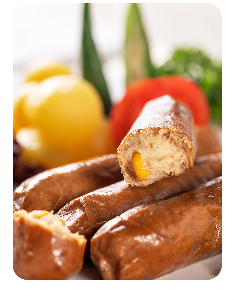 众素食品 哈尔滨素红肠 玉米热狗素香肠佛家纯素食品素肠豆制品素肉