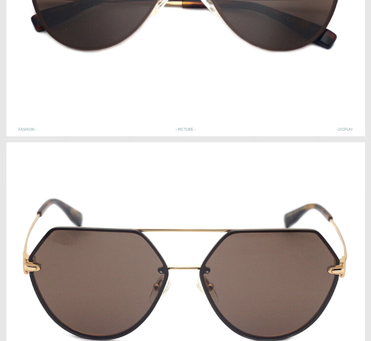 trussardi杜鲁萨迪太阳镜 男款墨镜银色金色多边形镜框银色金色镜腿