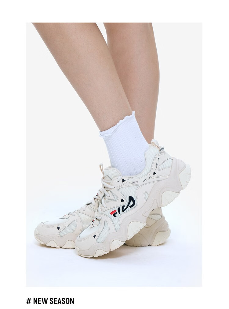 fila 斐乐猫爪鞋4代女鞋情侣老爹鞋2022秋新款复古休闲鞋网面男鞋