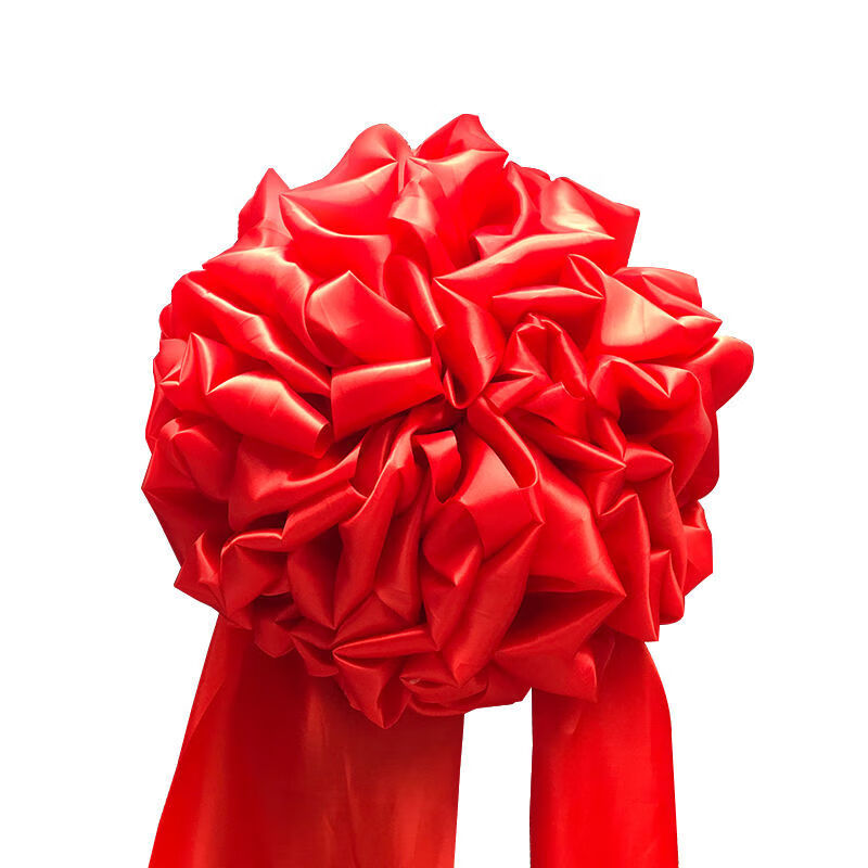 开业剪彩 大红花球新车交车汽车大红花表彰红绸布结婚绣球剪彩花球