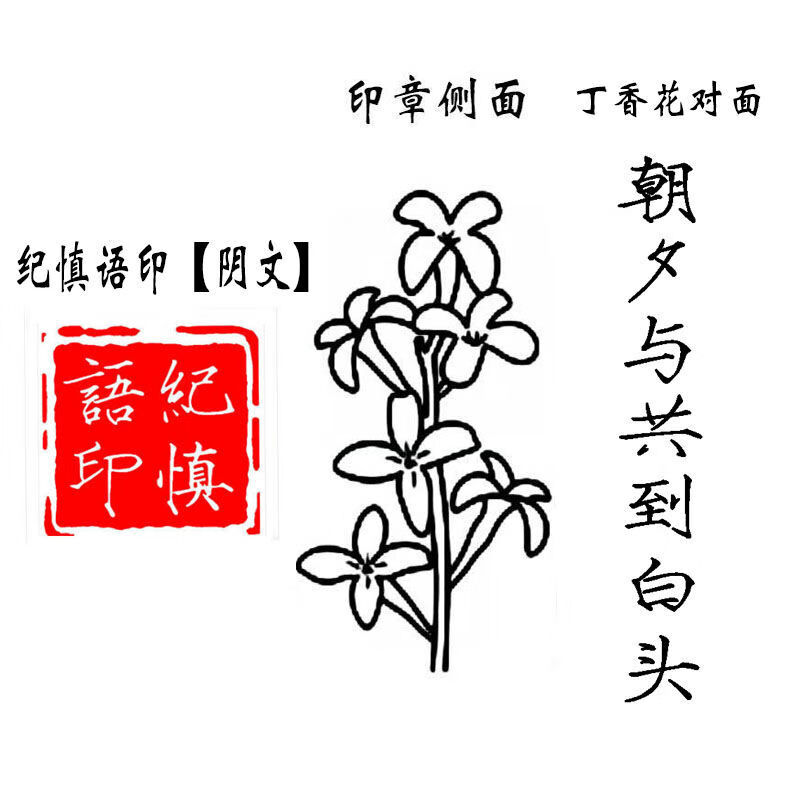 丁汉白碎玉投珠周边玫瑰纪慎语印章二次元耽美艺术名字刻字丁汉白印阳