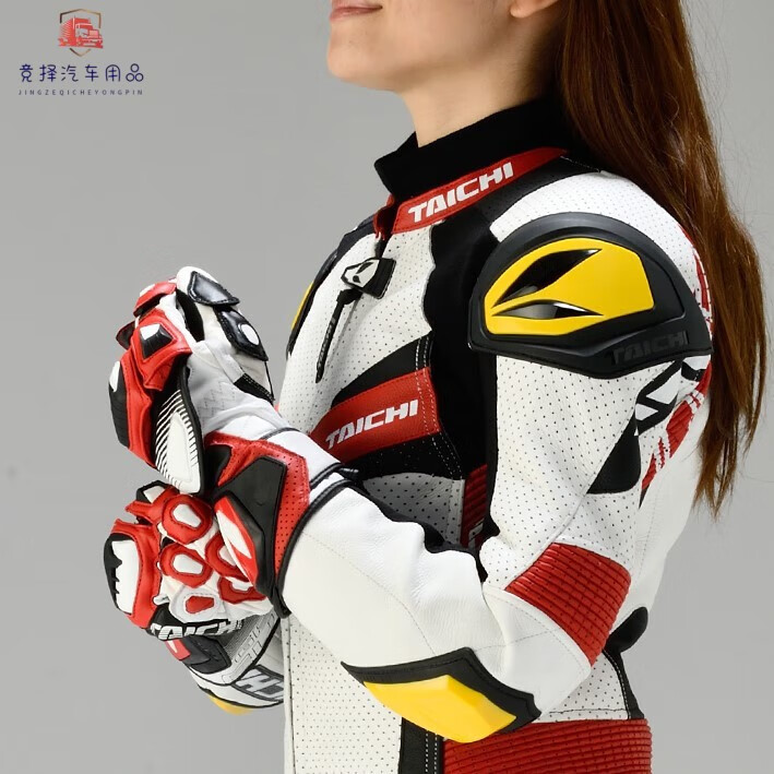 taichi连体骑行服taichi摩托车赛车服打孔透气连体皮衣机车竞技赛道