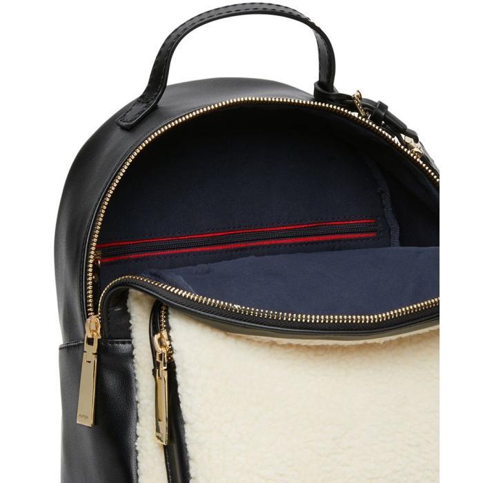 tommy hilfiger汤米黑白简约风时尚双肩包通勤大容量女包 natural