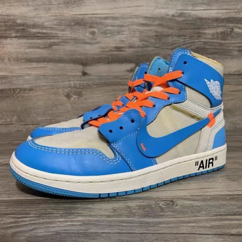 鞋aj air1 联名北卡蓝高帮球鞋男女学生鞋联名运动 红白色 36【图片