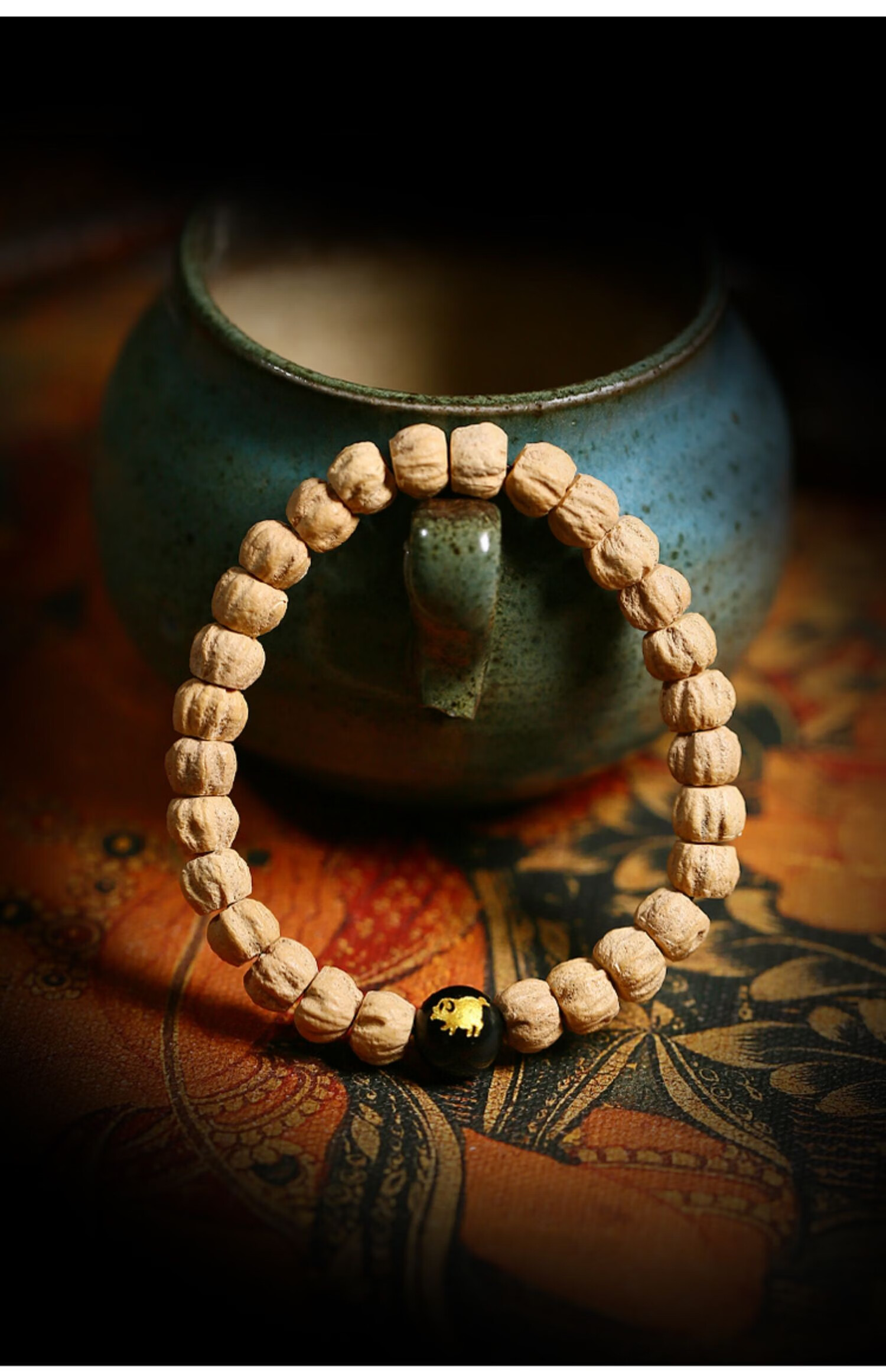 百香籽手串单圈原籽热振寺生肖藏式简约手链文玩配饰