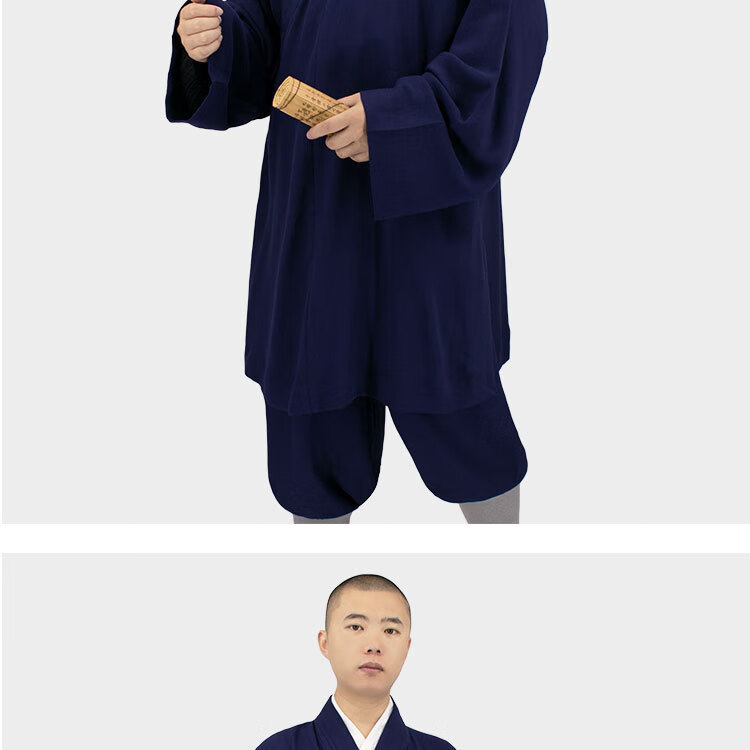 僧服夏装短褂韩国麻罗汉褂套装男女出家师父和尚的衣服透气舒适抗皱