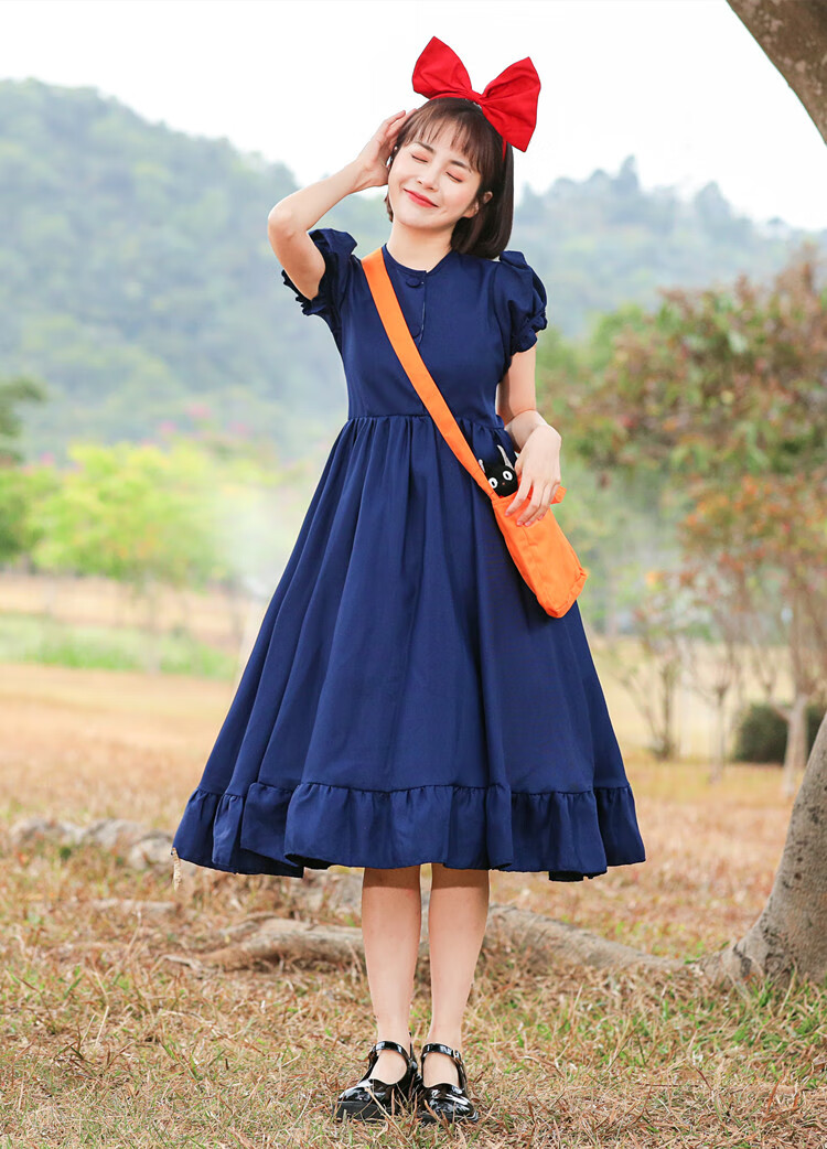 魔女宅急便衣服儿童连衣裙女童cos服成人演出服饰万圣节服装亲子 儿童