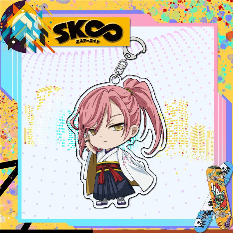 刻沫 动漫无限滑板周边钥匙扣挂件 历兰加知念樱花乔