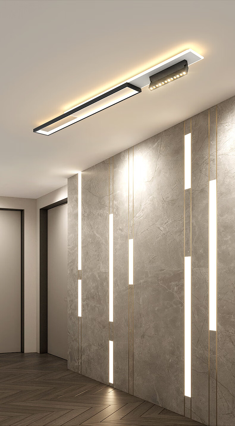 铂阑灯堡 长方形吸顶灯简约现代2022年新款走廊射灯北欧时尚创意玄关