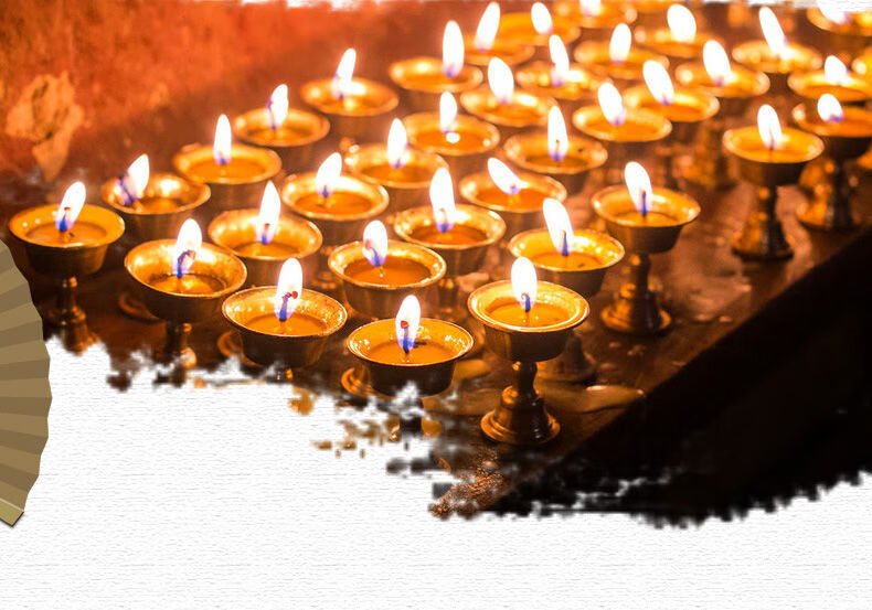 供佛酥油灯家用金榜题名拜神供灯蜡烛批发无烟无味3天黄色佛光普照1对