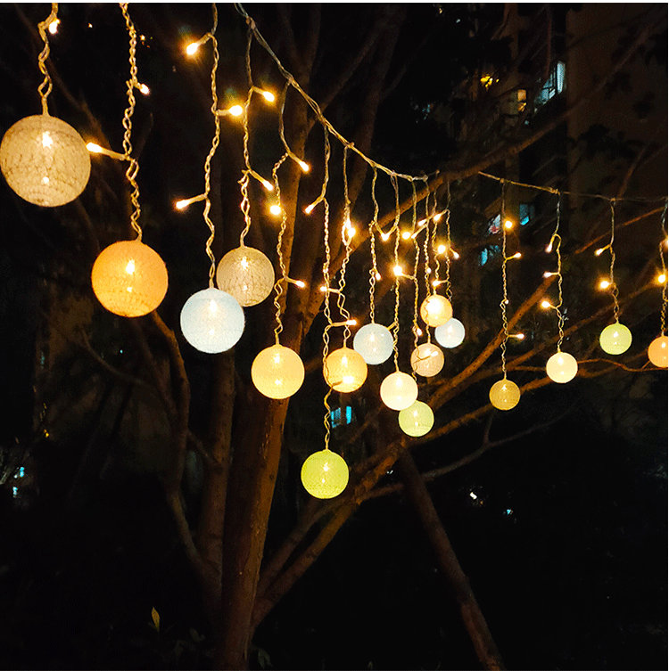 小灯小院院子围栏灯户外家用栏杆灯梦幻色冰条灯705米加亮太阳能款