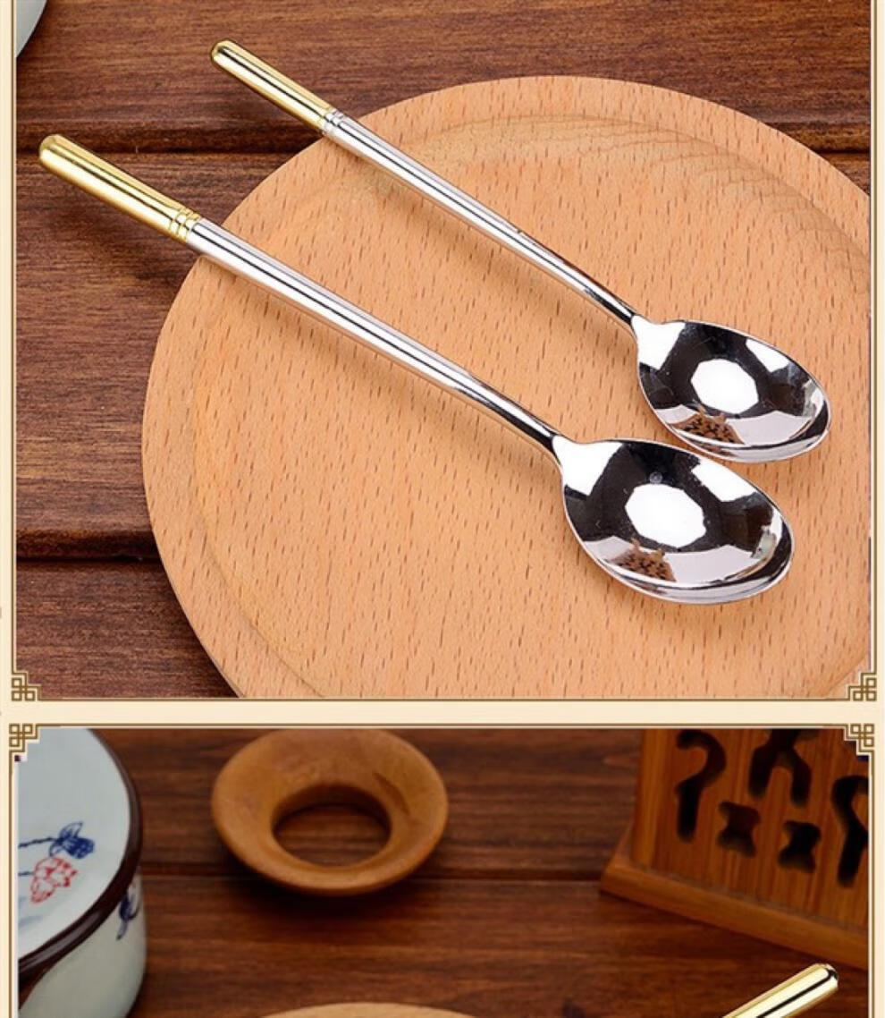 恒致999银勺子足银汤匙银银餐具光面银勺约30g