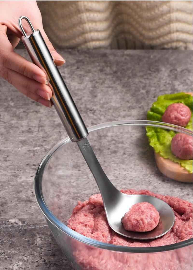 304不锈钢肉丸子制作器家用鱼丸勺模具厨房工具挤丸子神器压丸器 普通