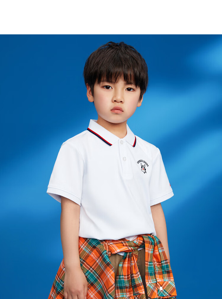 hla海澜之家可爱狗狗刺绣polo衫2021夏季新品棉质上衣儿童款hnted2d