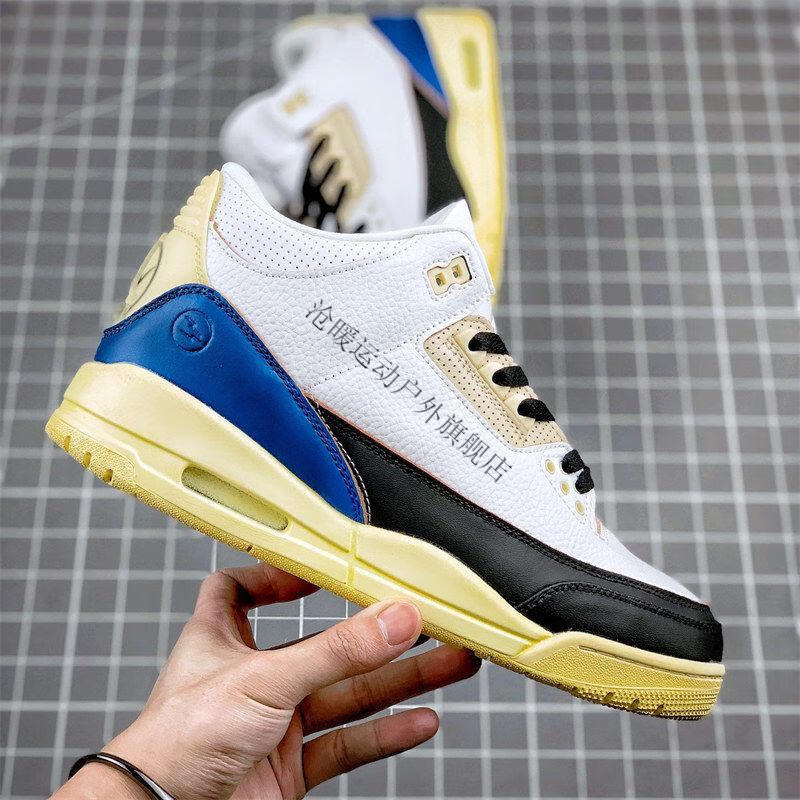店】fragment design x aj3中帮藤原浩闪电联名潮流气垫男女鞋nike