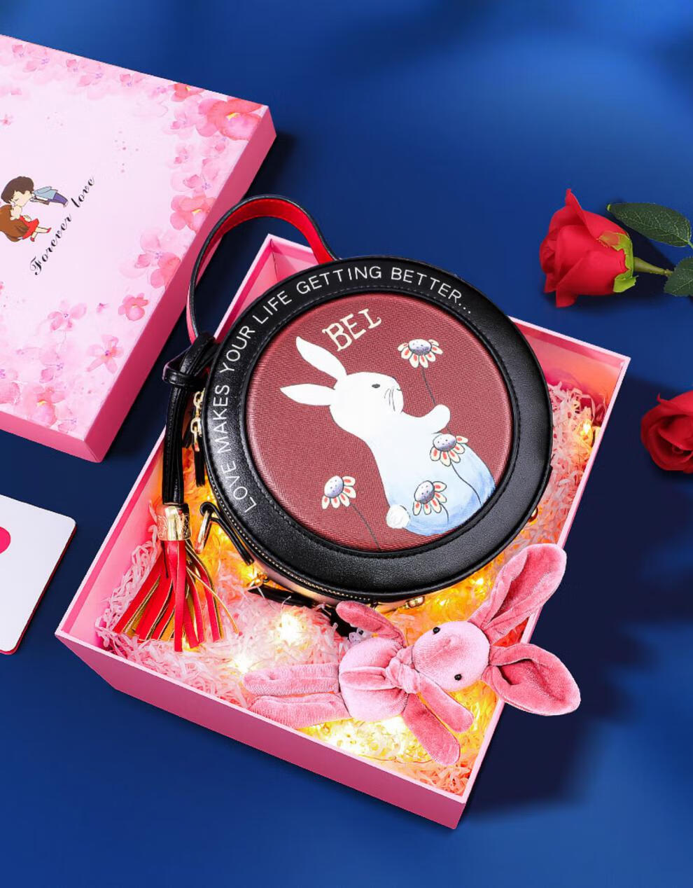 生日礼物送女生感创意实用闺蜜特别的小走心女朋友老婆仪式感 【粉兔