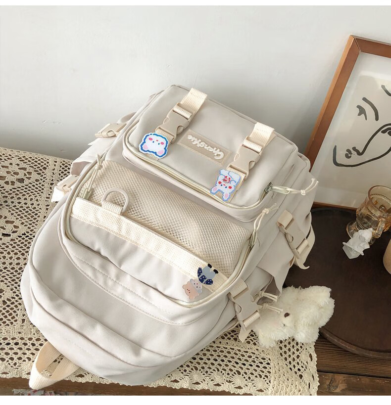 viney书包小学生ins风韩版可爱高中大学生背包儿童书包中学生双肩包女