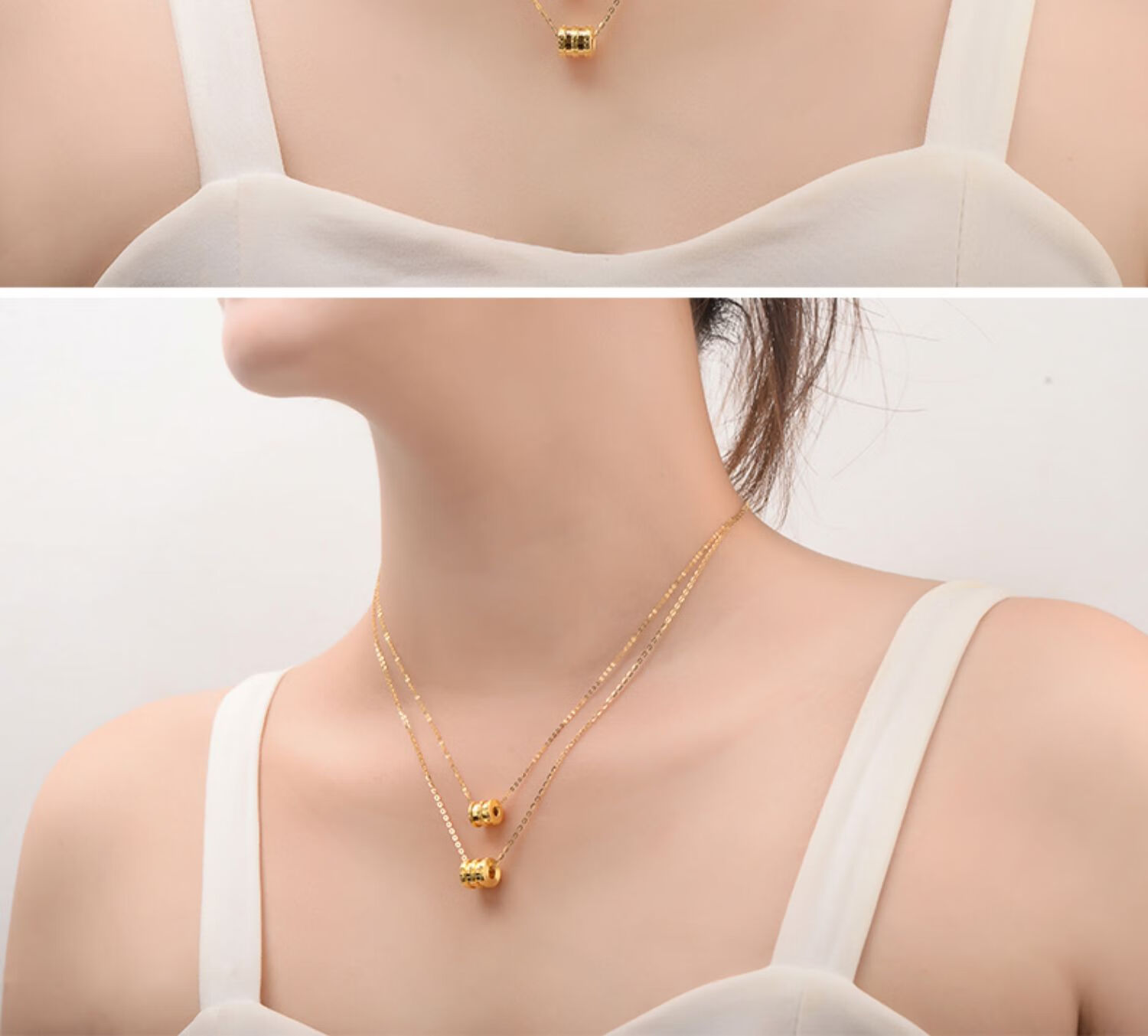 老凤祥云同款情人节礼物999足金黄金小蛮腰项链 5g硬金