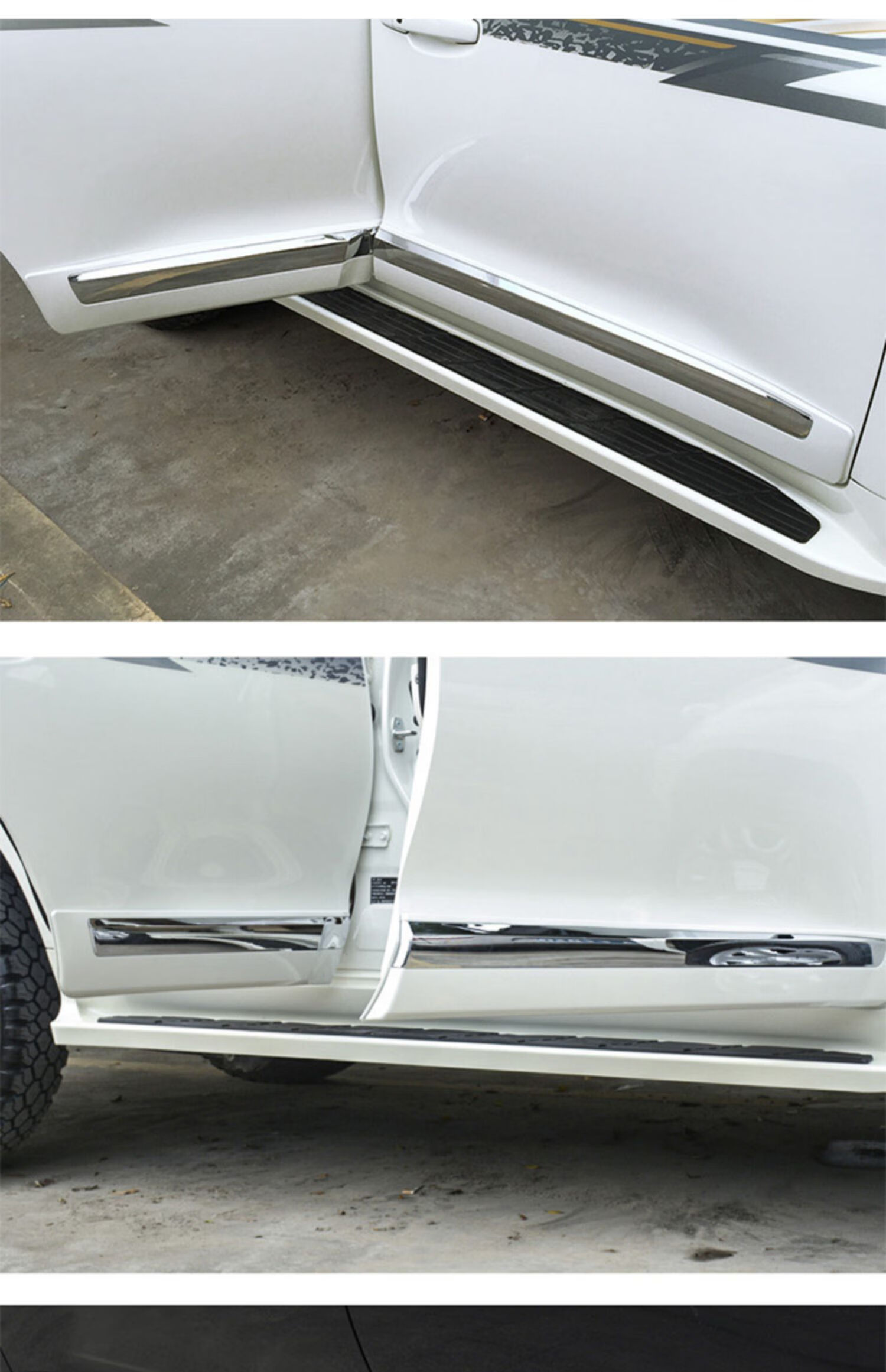 兰德酷路泽车身饰条陆巡车门防撞条霸道普拉多防擦条装饰亮条改装1021