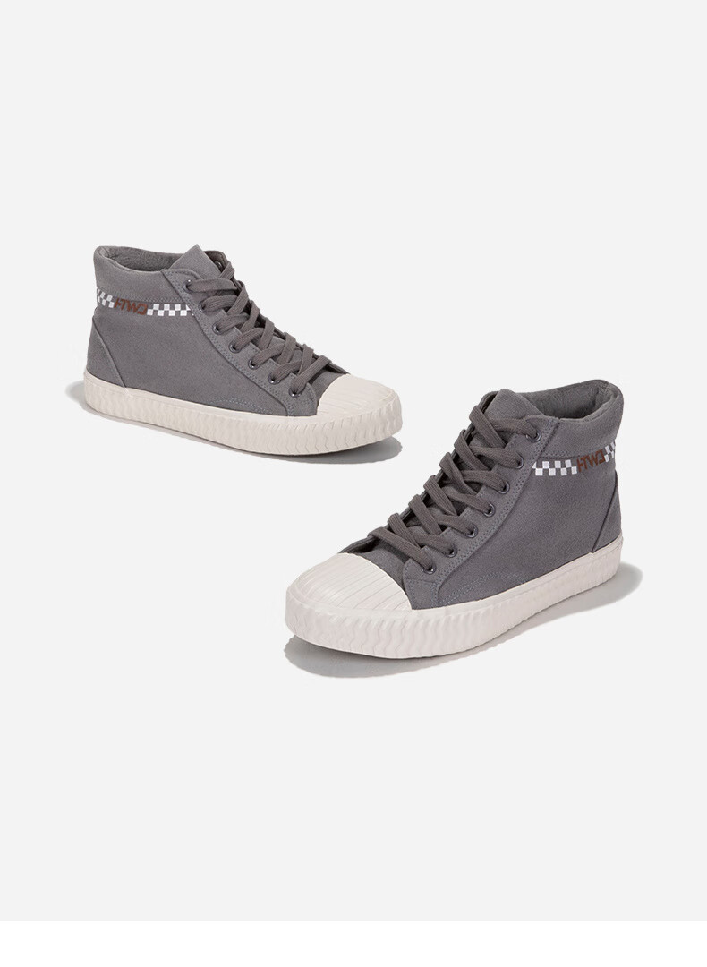 热风男鞋男士时尚休闲鞋秋冬高帮鞋子08杏色39