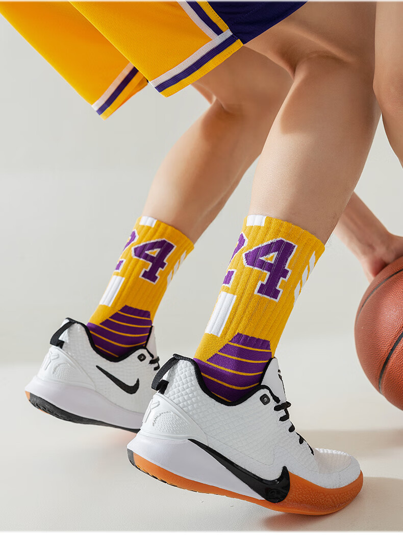 nba篮球袜篮球袜子男中筒高帮实战跑步毛巾底儿童青少年运动长筒袜 窈