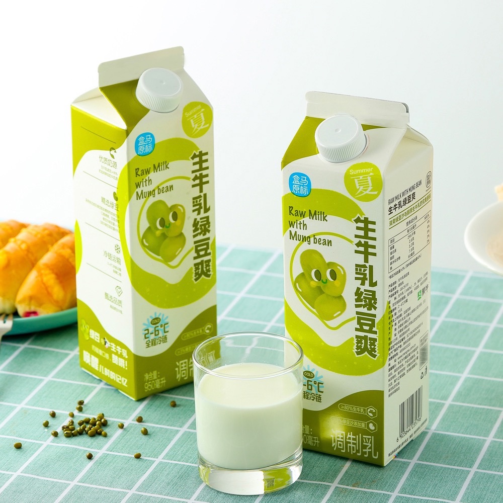 生牛乳绿豆爽950ml香甜顺滑冰凉清爽冷藏运输酸奶顺丰 绿豆爽(顺丰