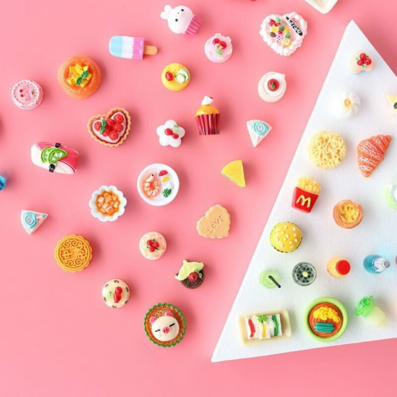 微缩食玩迷你小超市世界瓶子食物零食模型玩具摆件过家家 20个 (食物