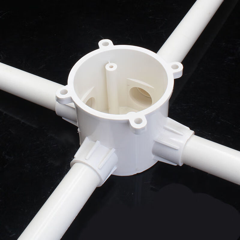 6公分预埋线盒pvc预埋灯头盒86型高深司令盒圆形底盒暗装分线盒h9 6