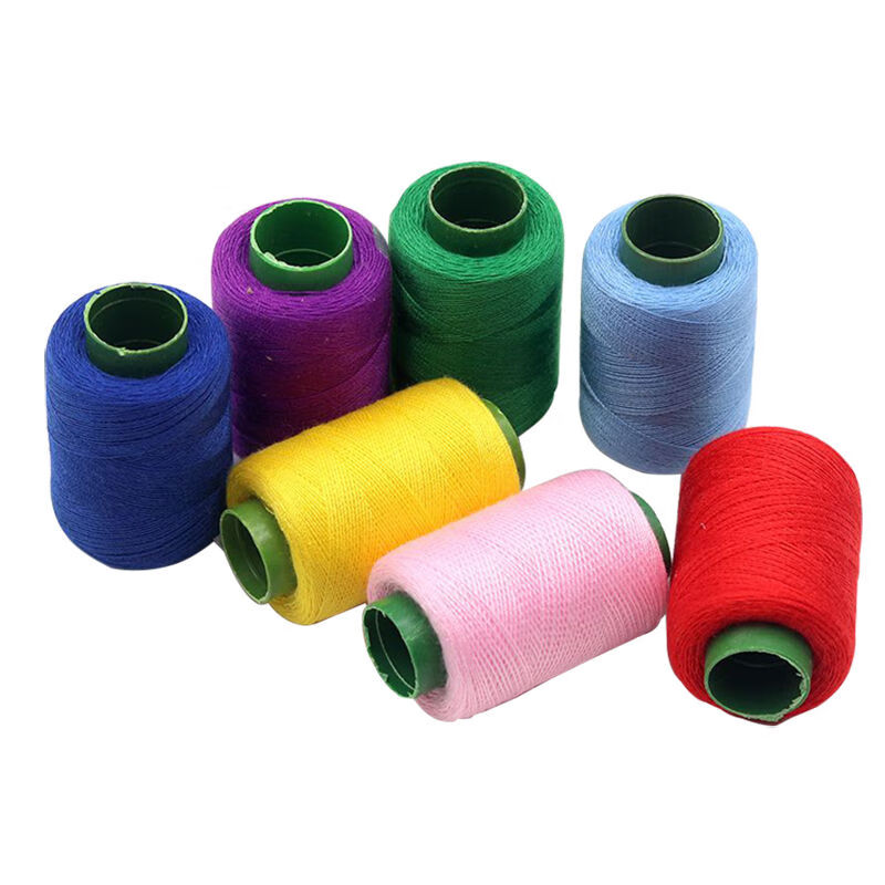 家用小线卷缝纫机缝衣线手工缝衣服黑白色缝纫线十卷套装送针 漂白10