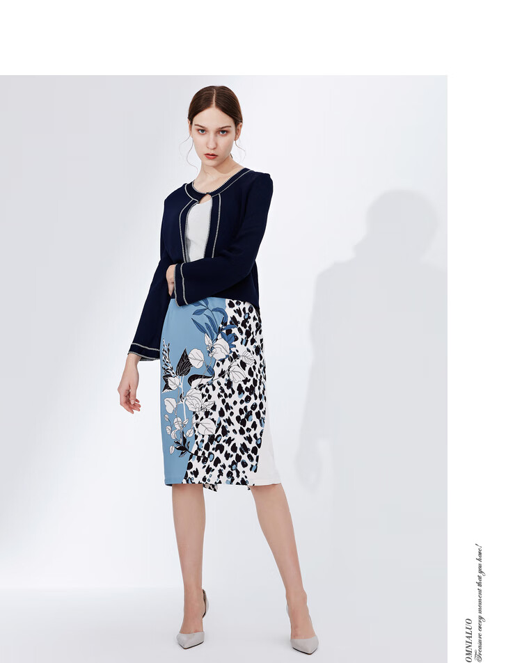 欧柏兰奴2021年秋季新款空调衫开衫外套针织衫女外套短款时尚百搭oscm