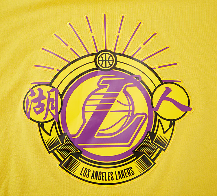 jackjones杰克琼斯男士nba联名湖人队长袖连帽假两件上衣221102006