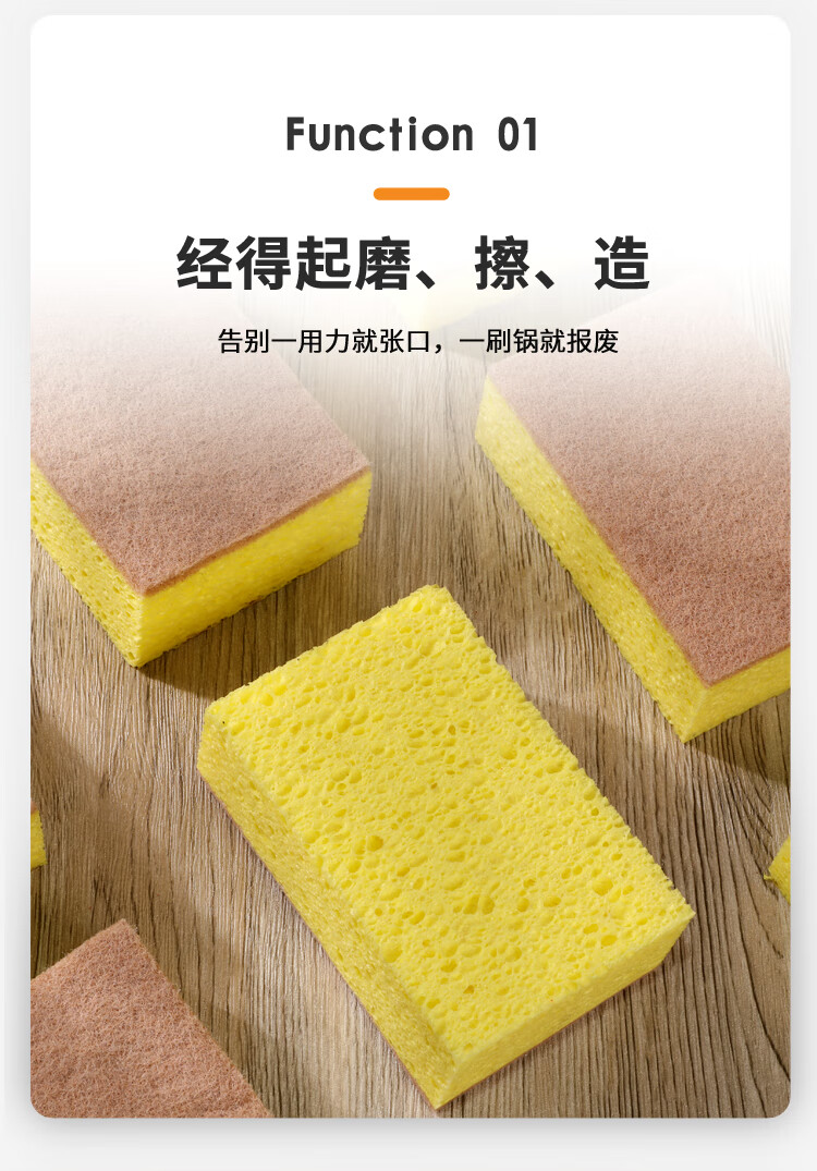 碗巾洗碗布擦百洁布洗碗海绵家用清洁抹布1片装超大号木浆棉蓝色一包