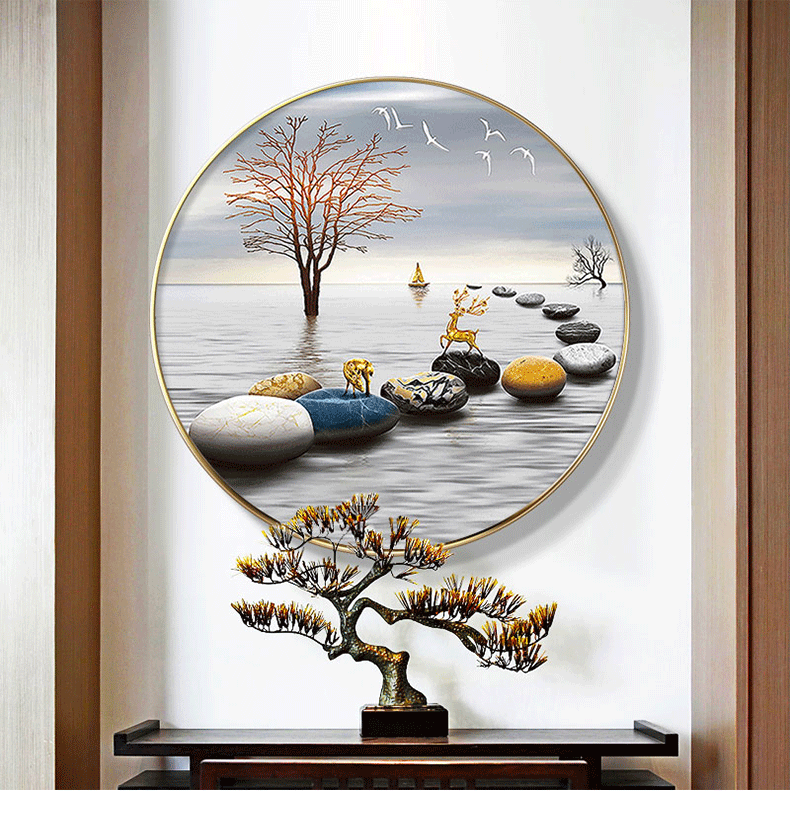 适用于画十字绣新款手工钻石画满钻客厅时来运转抽象卧室书房玄关画