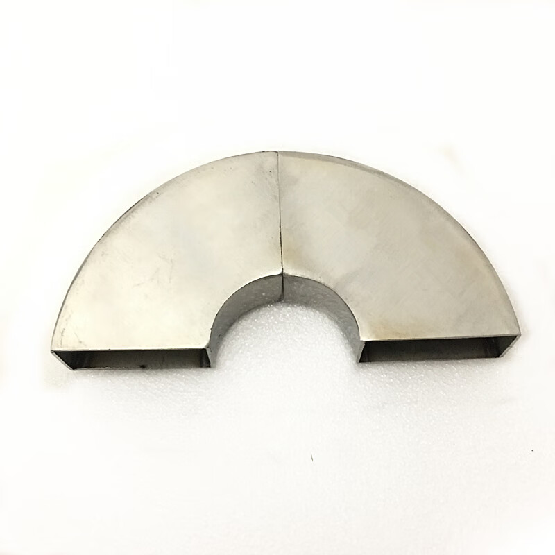 304不锈钢90度方管转接长短弯头排气管矩形支架楼梯扶手焊接配件 19*